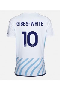 Nottingham Forest Morgan Gibbs-White #10 Jalkapallovaatteet Vieraspaita 2023-24 Lyhythihainen